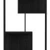Notting Hill Bokhylla med baksida 185x77x35 cm Svart