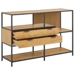Notting Hill Bokhylla med 2 Lådor 78x114x35 cm Ek