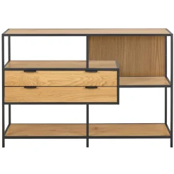 Notting Hill Bokhylla med 2 Lådor 78x114x35 cm Ek
