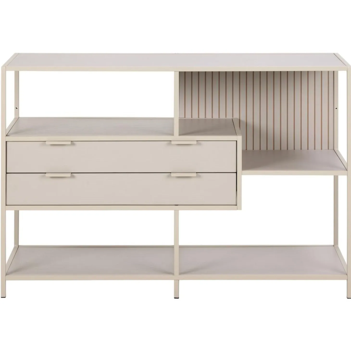 Notting Hill Bokhylla med 2 Lådor 78x114x35 cm Grå