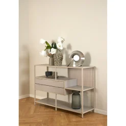 Notting Hill Bokhylla med 2 Lådor 78x114x35 cm Grå
