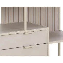 Notting Hill Bokhylla med 2 Lådor 78x114x35 cm Grå