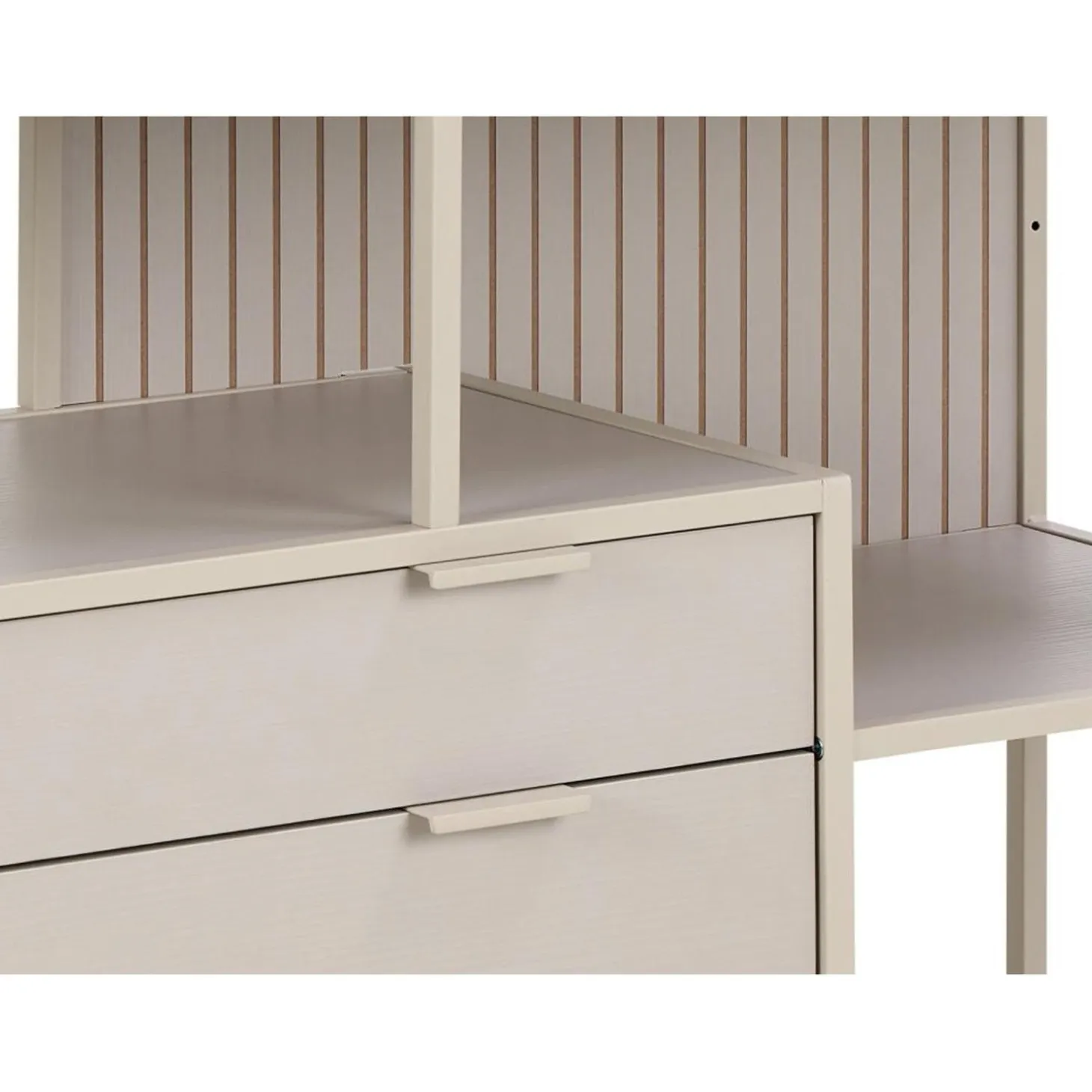 Notting Hill Bokhylla med 2 Lådor 78x114x35 cm Grå