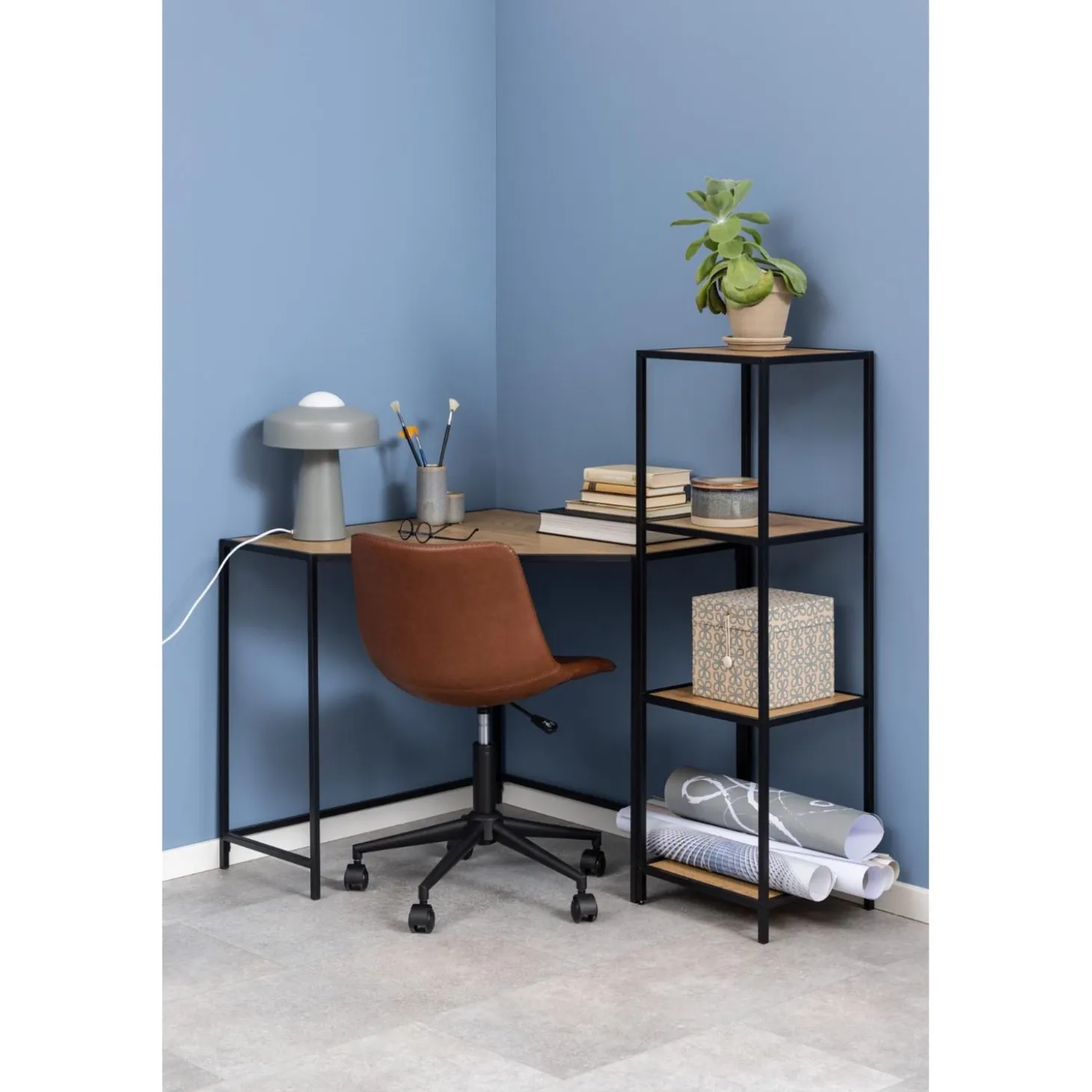 Notting Hill Bokhylla 119x35x37 cm Ek