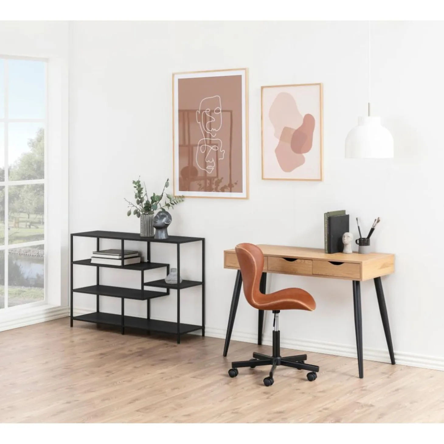 Notting Hill Bokhylla 78x114x35 cm Svart Ask