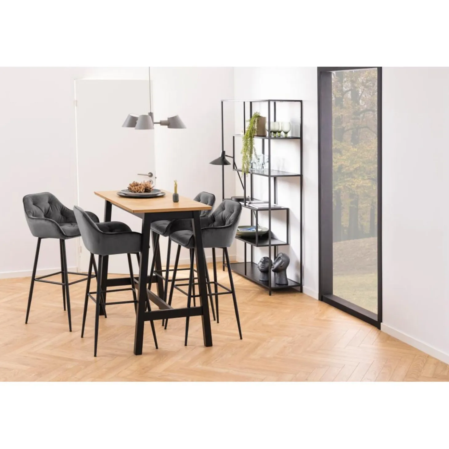 Notting Hill Bokhylla 185x114x35 cm Svart Ask