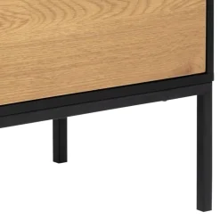 Notting Hill Sideboard 3 lådor 120x40x82 cm Svart/Ek