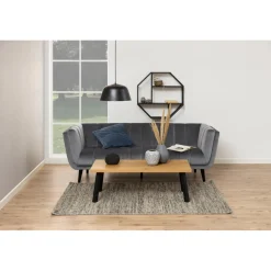 Notting Hill Vägghylla 77x77x20 cm Svart Ask