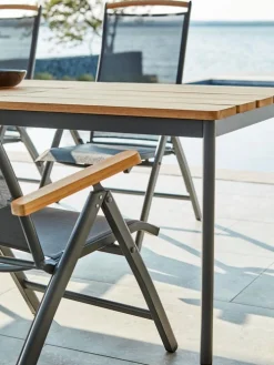 Nox Bord 240x90 cm Grå / Teak