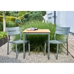 Nox Cafébord Nordic Green/Bambu, 69x69 cm