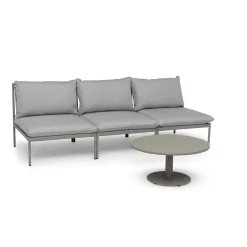 Näsby Utesoffbord Ø80 cm Sand