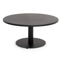 Näsby Utesoffbord Ø80 cm Svart