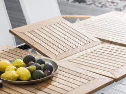 Nydala Matgrupp Vit/Teak - Bord 96x200-280 ink 6st Pos.