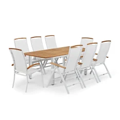 Nydala Positionsfåtölj Vit/Teak