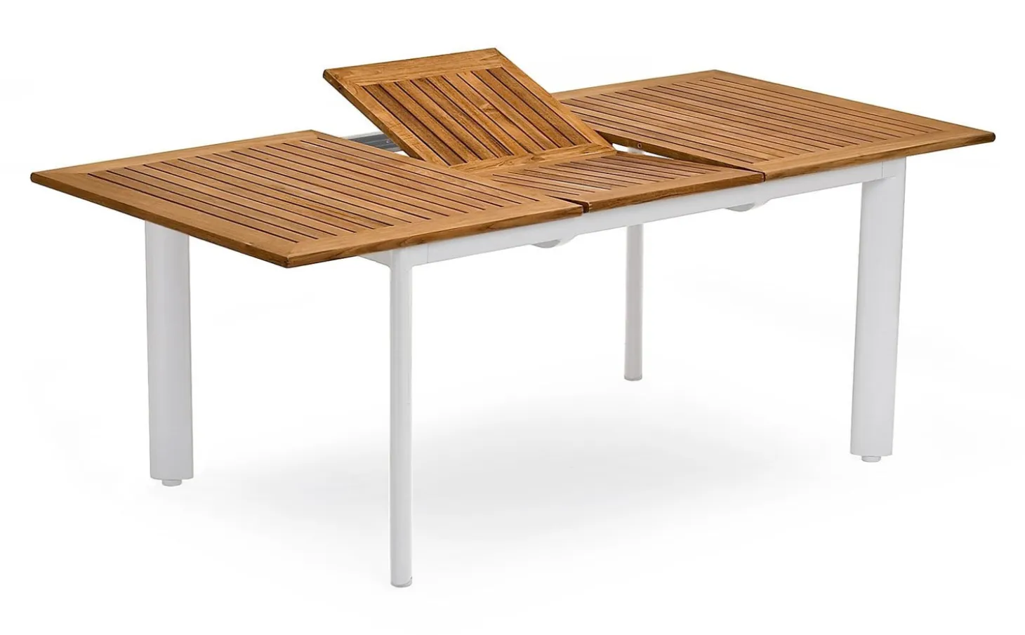 Nydala Utebord 96x150/200 cm Vit/Teak