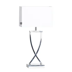 Omega Bordslampa 52 cm Krom/Vit
