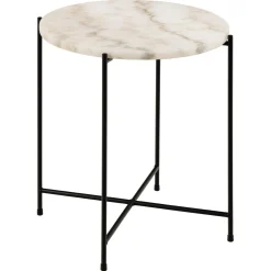 Opera Sidobord 42 cm Vit marmor