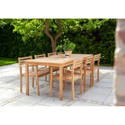 Oxford/Rosenholm Trädgårdsbord 210x90 cm i Teak