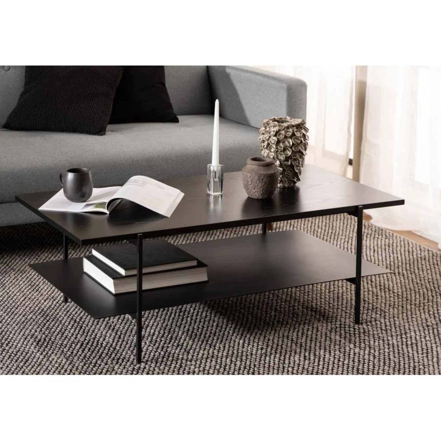 Paddington Soffbord 115x60 cm Svart