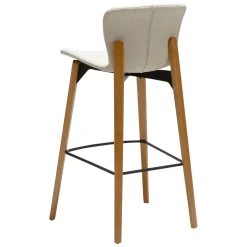 Paragon Barstol Bone White bouclé, Oak