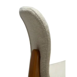 Paragon Barstol Bone White bouclé, Oak