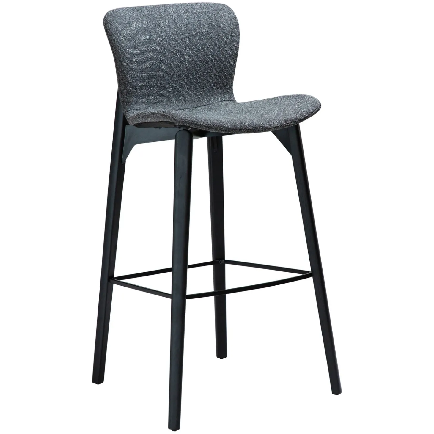 Paragon Barstol Pebble Grey Bouclé, Black 75 cm