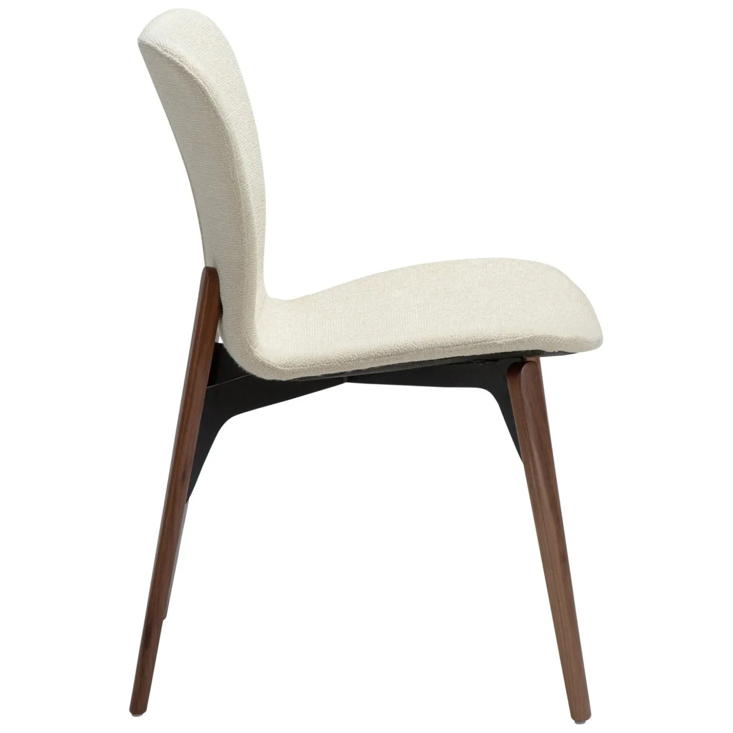 Paragon Stol Frosted Almond Bouclé, Walnut