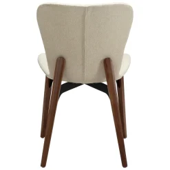 Paragon Stol Frosted Almond Bouclé, Walnut