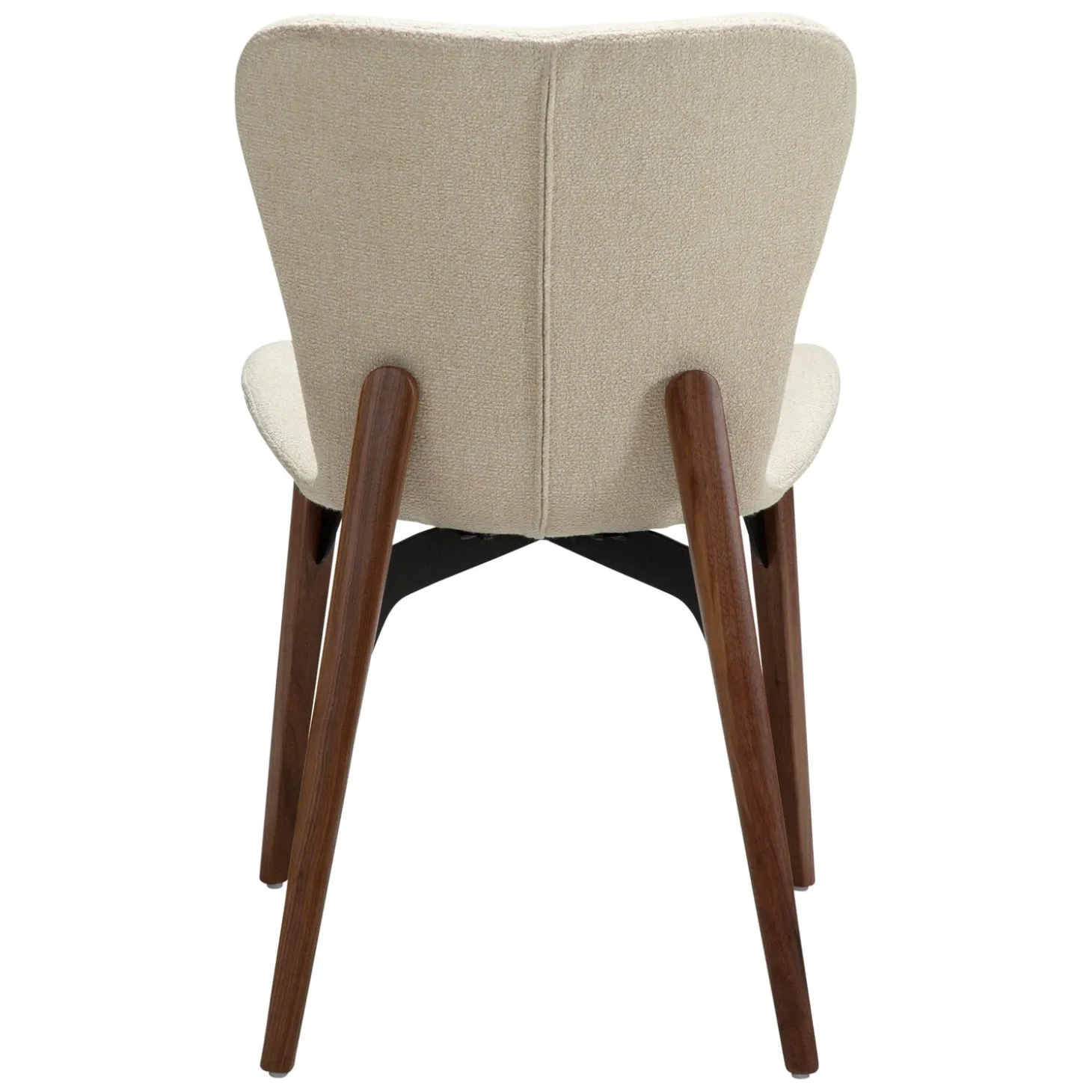 Paragon Stol Frosted Almond Bouclé, Walnut
