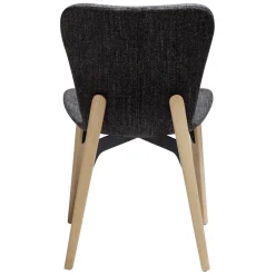 Paragon Stol Raven Black bouclé, Light Oak