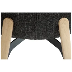 Paragon Stol Raven Black bouclé, Light Oak