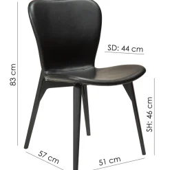 Paragon Stol Vintage Light Brown Art.Leather, Black Ash