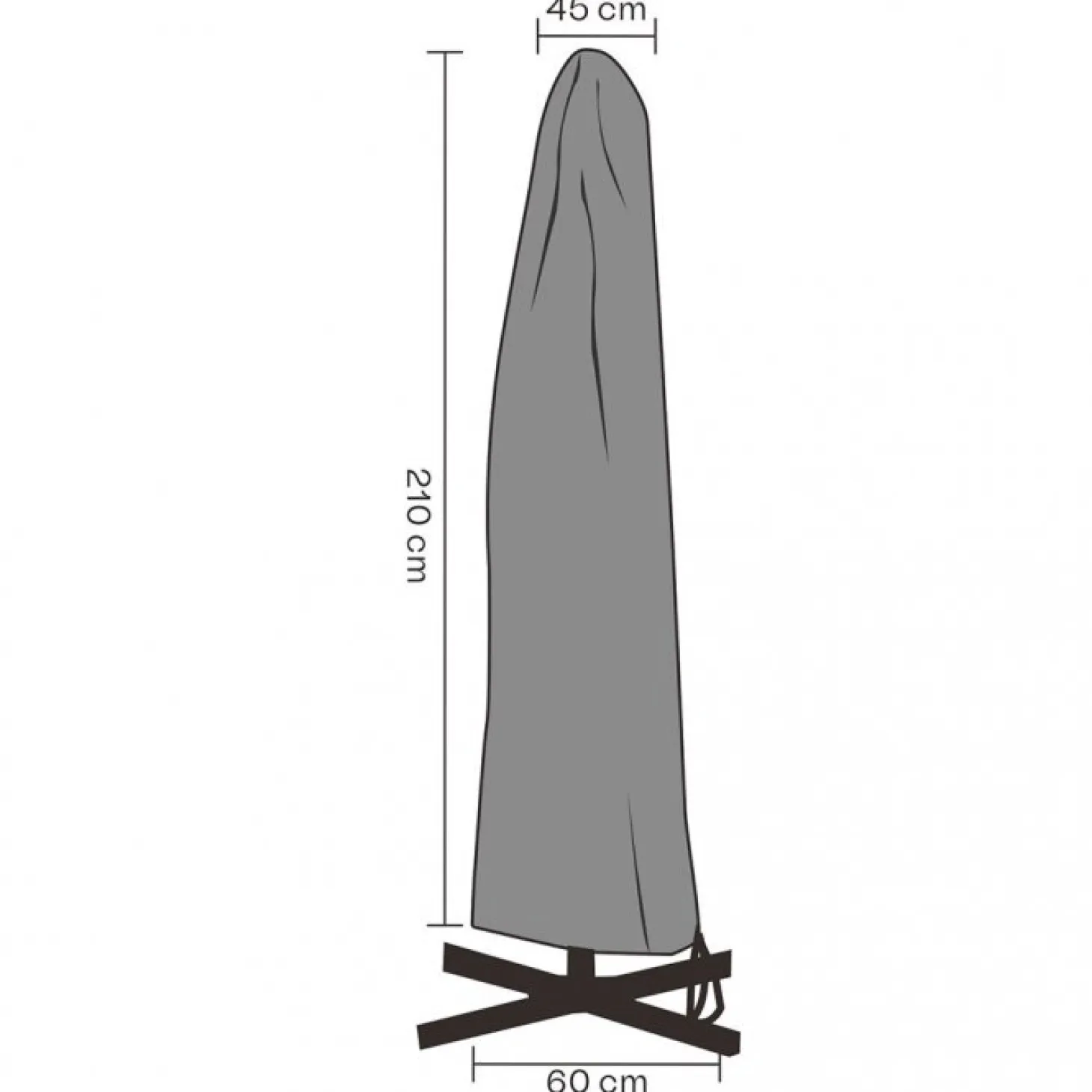 Parasollskydd 210x45/60 cm Vattentät