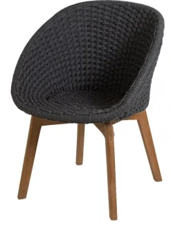 Peacock Stol Dark Grey/Teak
