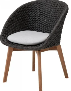 Peacock Stol Dark Grey/Teak
