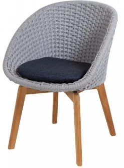 Peacock Stol Light Grey/Teak