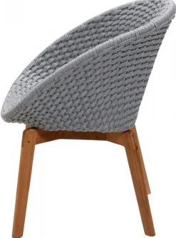 Peacock Stol Light Grey/Teak