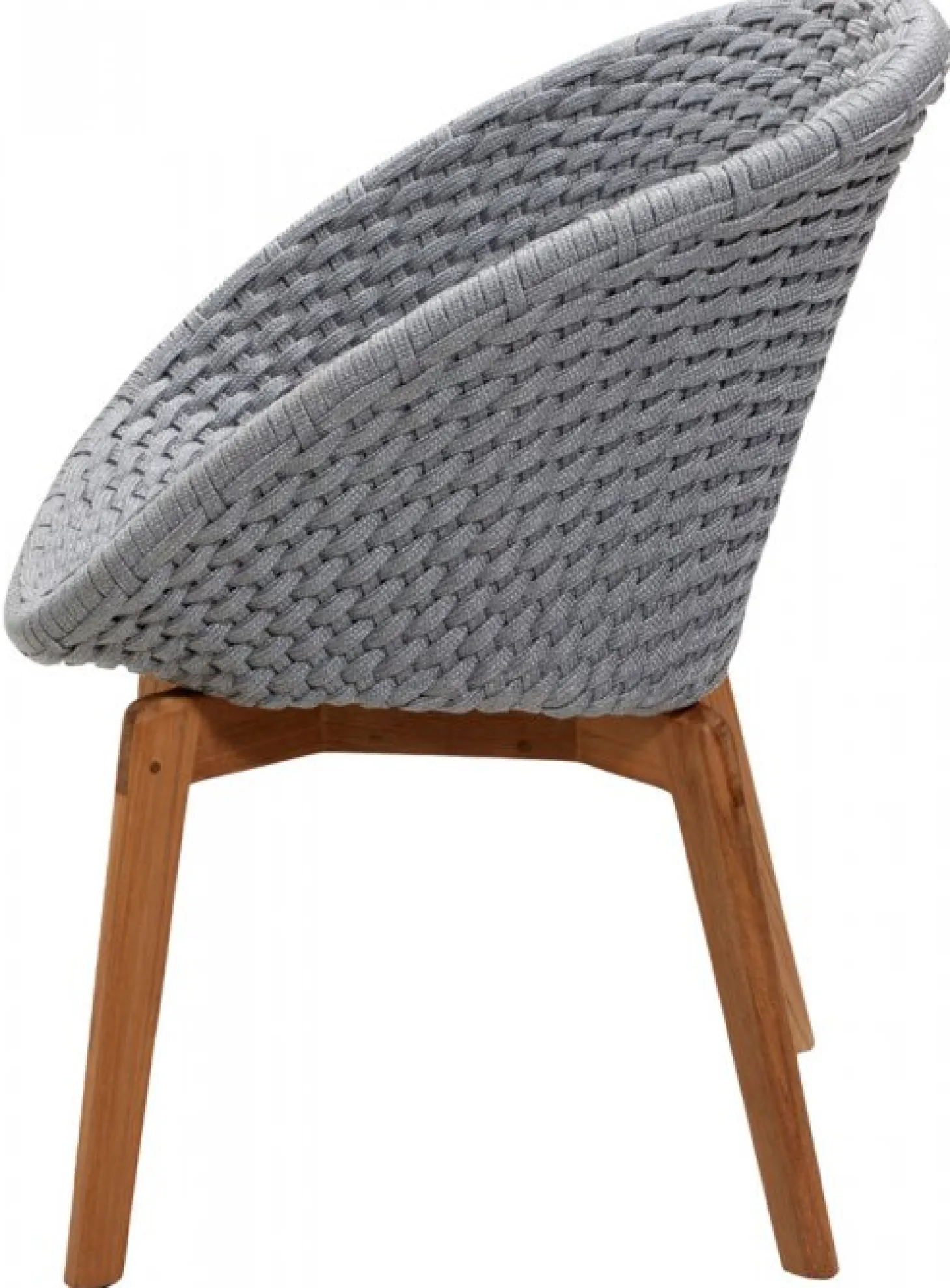 Peacock Stol Light Grey/Teak