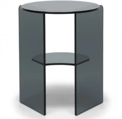 Pepe Soffbord Glas 40cm Smoke