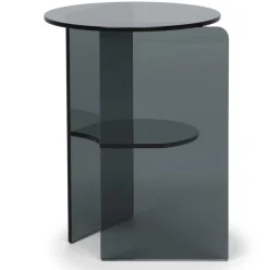 Pepe Soffbord Glas 40cm Smoke
