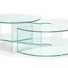Pepe Soffbord Glas 70cm Transparent