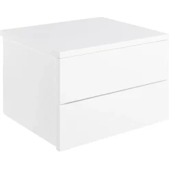 Pigalle Sängbord 2 Lådor Vit