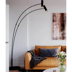 Puls Golvlampa 2 Svart Matt