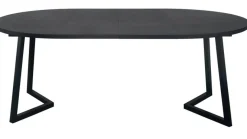 Röa Matbord Runt 120-200cm Svart