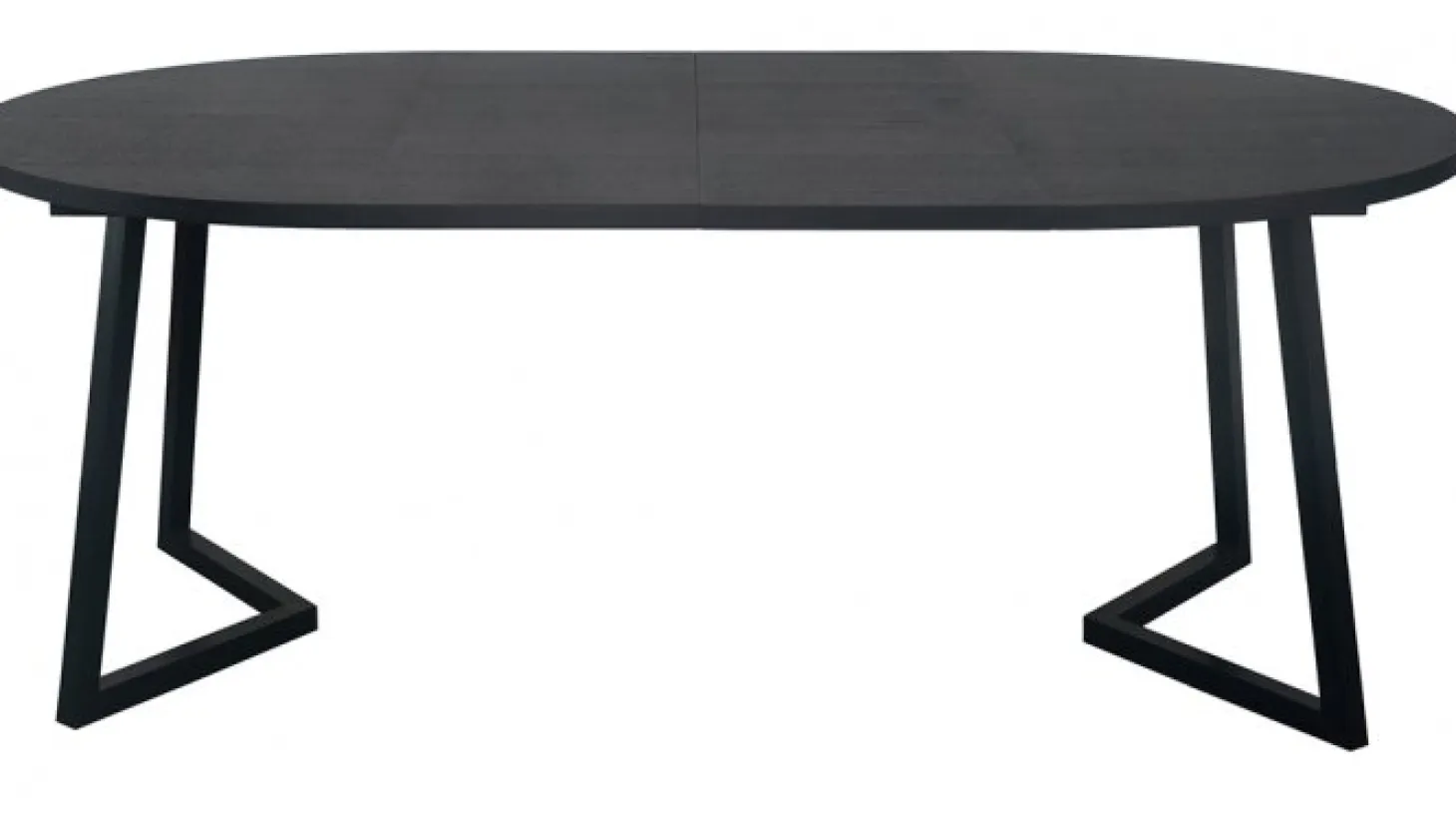 Röa Matbord Runt 120-200cm Svart
