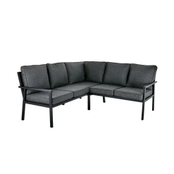 Rana Hög Hörnsoffa Svart/Onyx, 195/195x78x92 cm