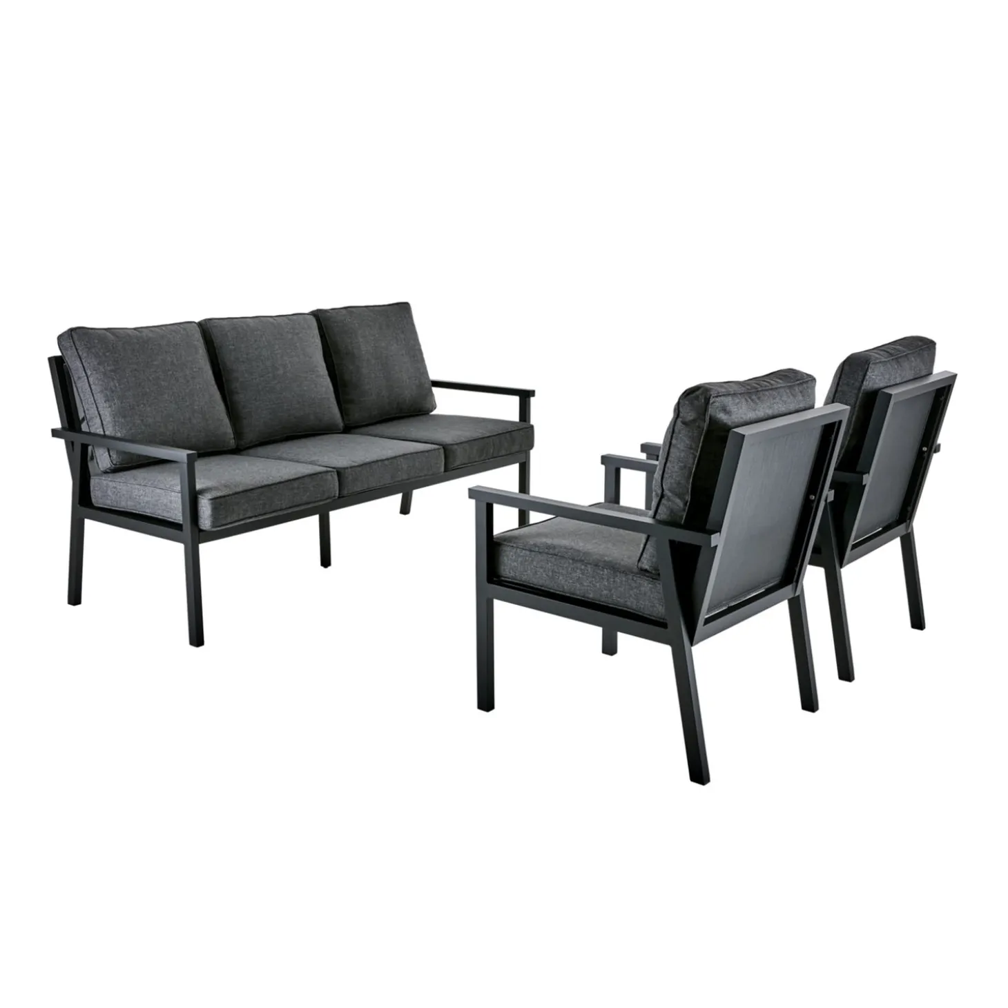 Rana Soffgrupp Svart/Onyx, 178x78x47 cm