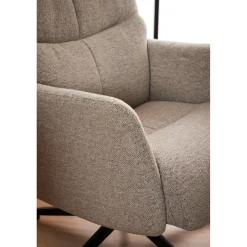 Randers Fåtölj med fotpall Monza tyg Beige