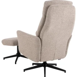 Randers Fåtölj med fotpall Monza tyg Beige