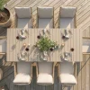 Ravenna Matbord 220x95 cm Khaki